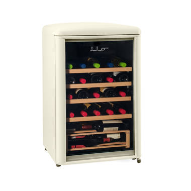 Wine fridge best sale with wood shelves